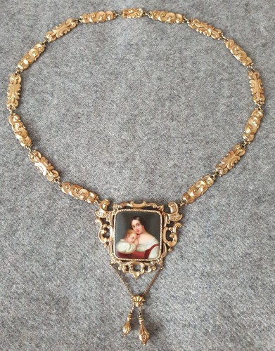 Biedermeier collier gold - collier,,