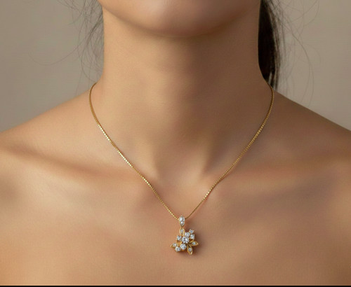 046 goldkette mit anhänger - ,
