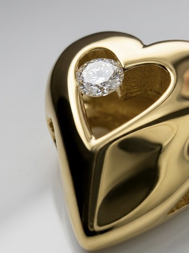 Herz anhänger gelbgold 585 - anhänger,