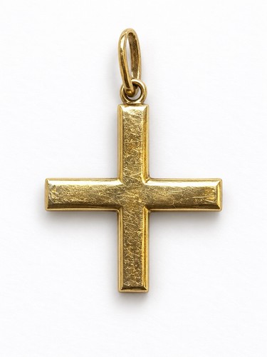 Kreuzanhänger 585 gelbgold - kreuzanhänger,