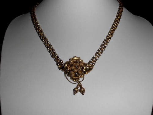 Biedermeiercollier gold - biedermeiercollier,