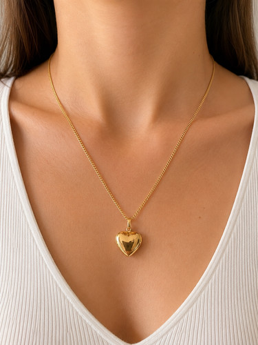 Goldkette herzkette mit - herzkette,