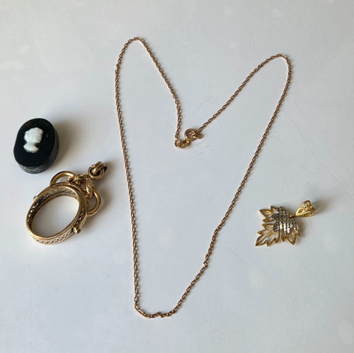 Goldene kette anhänger - kette,