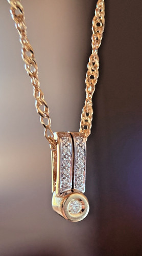 Karat gold anhänger mit - 14,
